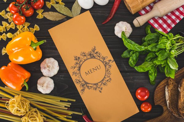 меню и ингредиенты
