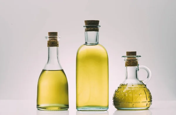 Olive oil bottles — Stock Photo, Image