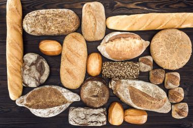 assortment of homemade bread clipart