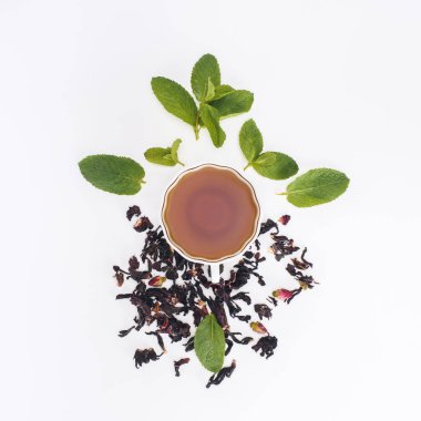 çay Kupası ve nane yaprakları