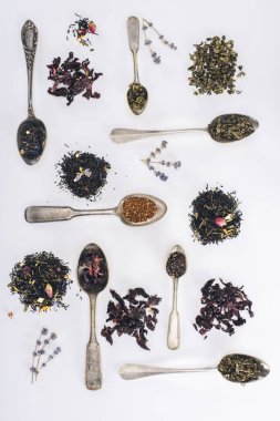 herbal tea and spoons clipart