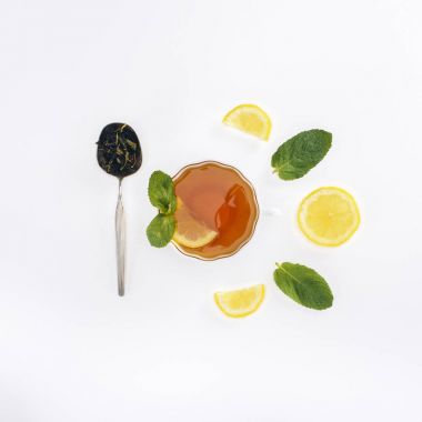 Nane ve limon ile çay