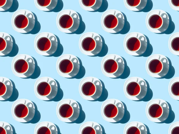 Tea cups pattern — Stock Photo, Image