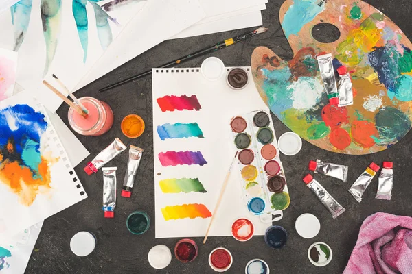 Sketch of mixed watercolor paints — Stock Photo, Image