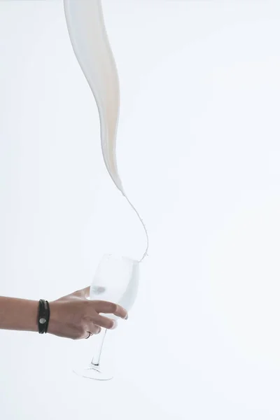 牛奶飞溅的玻璃 — 免费的图库照片