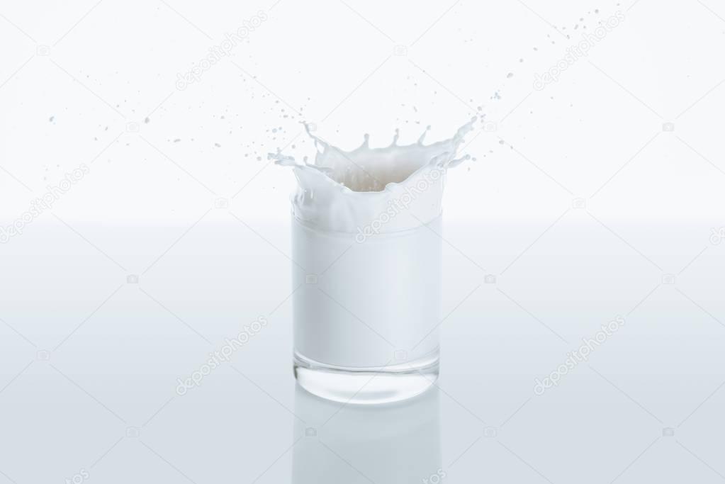 splash of milk in glass