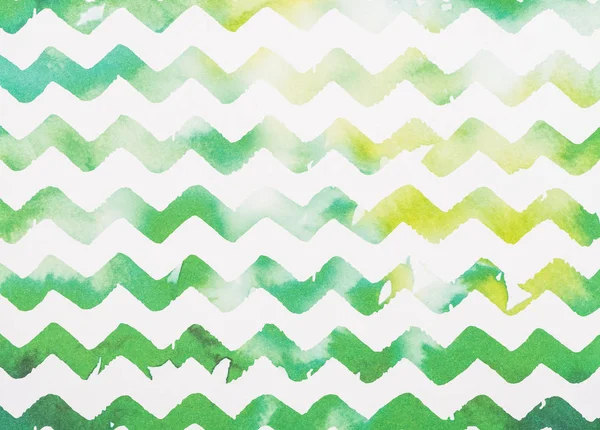 Zigzag White Green Watercolor Background — Stock Photo, Image