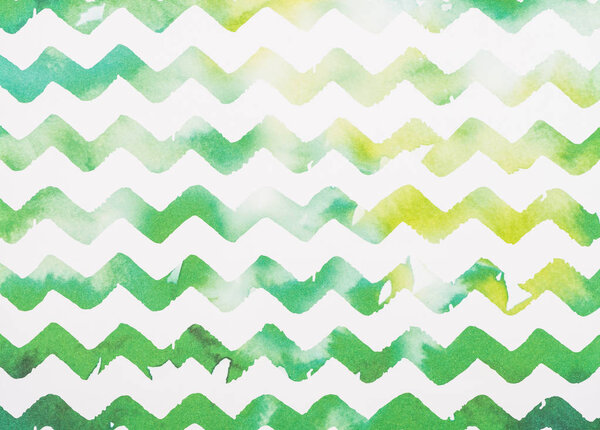 zigzag white and green watercolor background