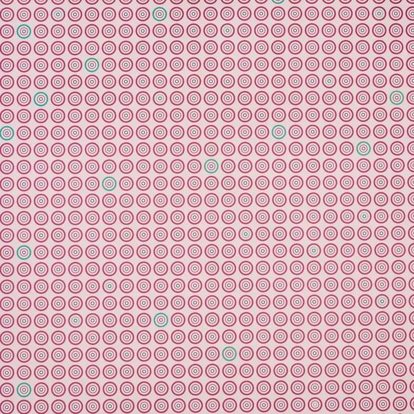 pink wrapper design with small circle targets