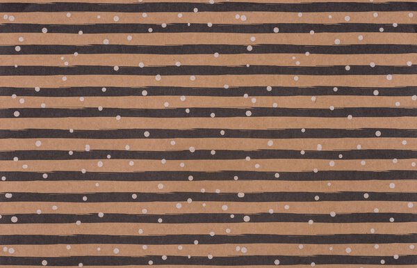 brown wrapper design with curve lines and snowflakes