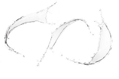 temiz su sıçramalarına beyaz izole