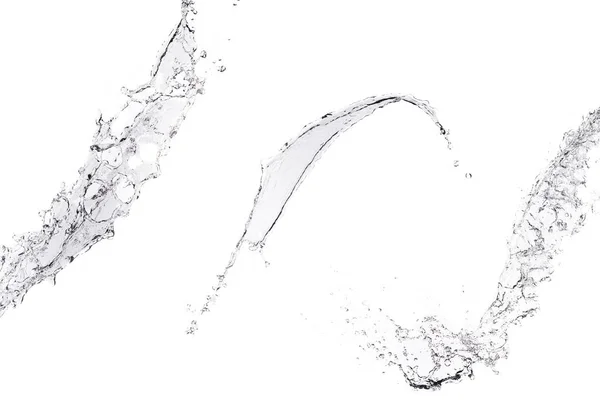 Clean Water Splashes Isolated White — Stock Photo, Image