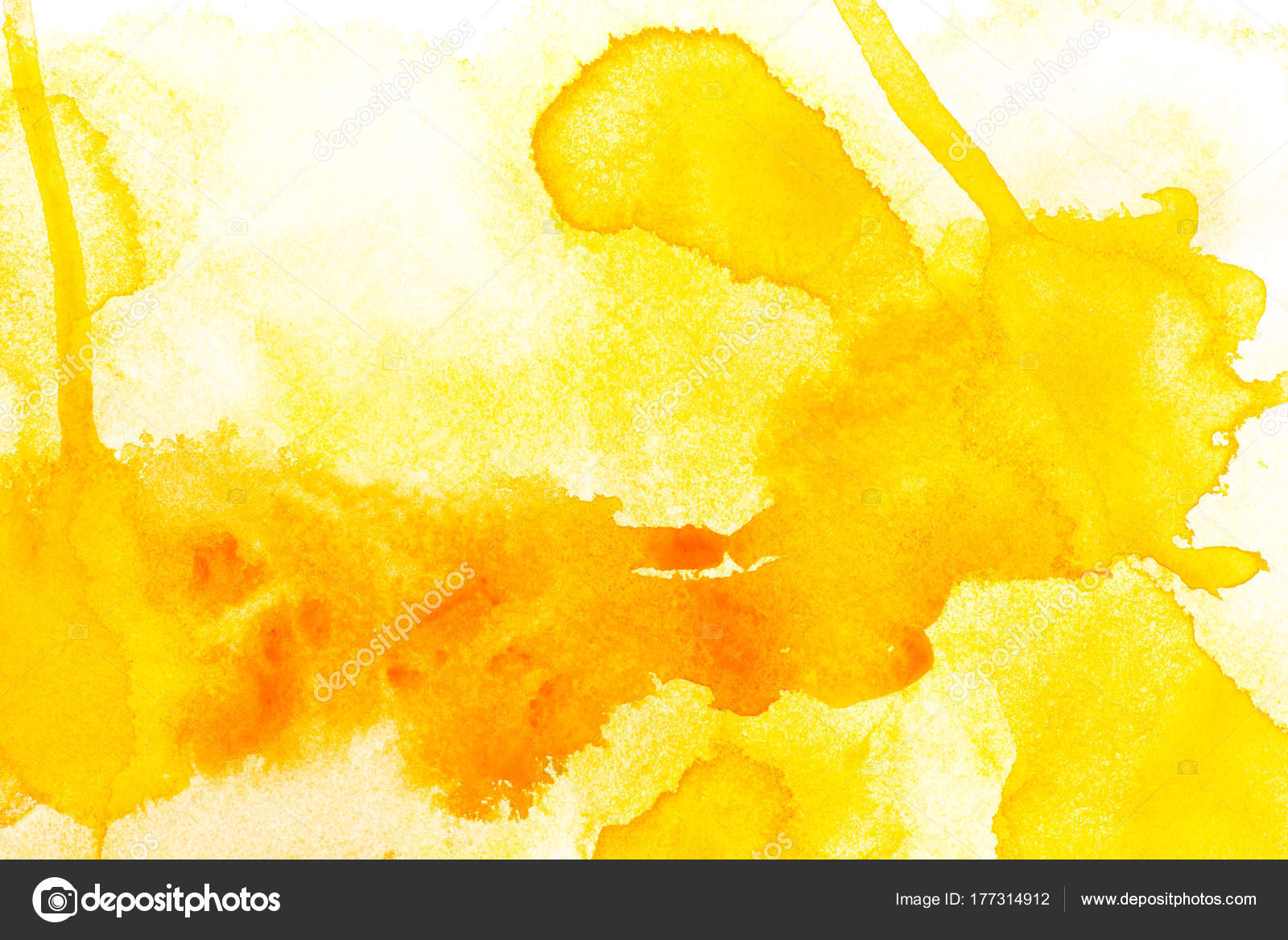 Pintura Abstracta Con Manchas Pintura Color Amarillo Brillante Sobre Blanco  Ilustración de stock #177314912 de ©VadimVasenin, image size:1600x1168