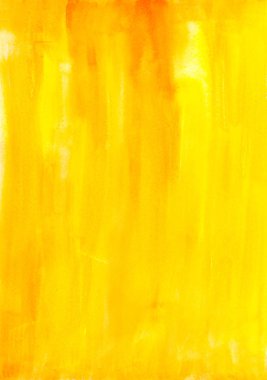 Abstract painting with bright yellow paint strokes, full frame clipart