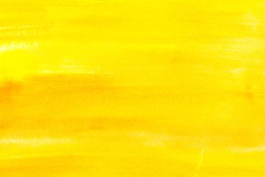 Abstract painting with bright yellow paint strokes, full frame clipart
