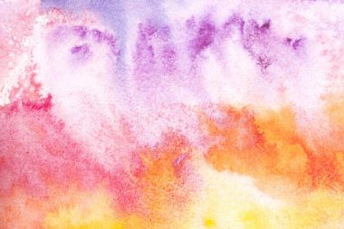 Abstract painting with colorful watercolor background