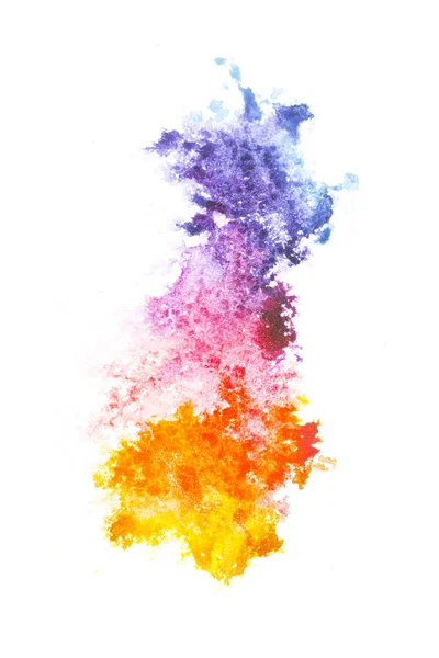 Abstract Painting Colorful Watercolour Paint Spots White — Stock Photo, Image