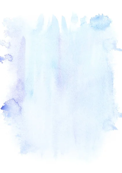 抽象绘画与淡蓝色油漆污点和冲程在白色 — 图库照片