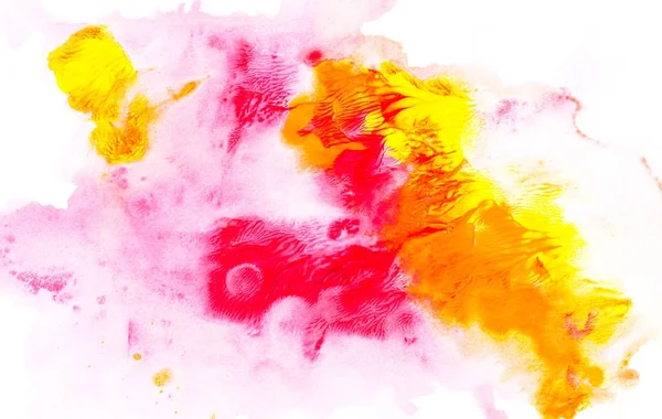 Abstrakt Målning Med Ljusa Färgglada Färg Fläckar Vit — Stockfoto