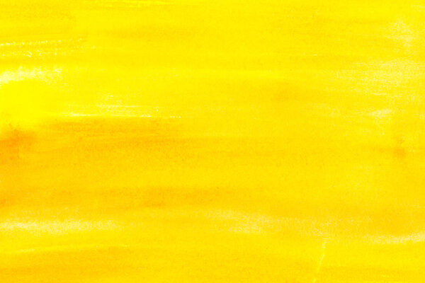 Abstract painting with bright yellow paint strokes, full frame