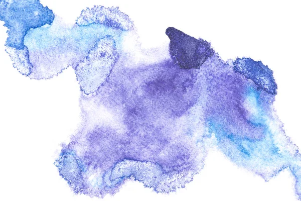 Abstract Painting Blue Paint Blots White — Stock Photo, Image