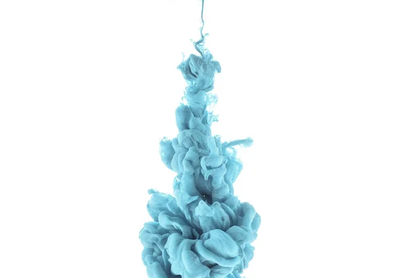 青いペンキ 白で隔離のスプラッシュ — ストック写真