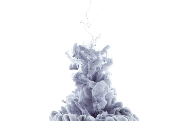 Monochromatic Grey Paint Splash Isolated White — Stock Photo, Image