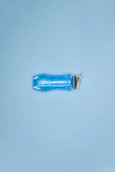 Sports Water Bottle Isolated Blue Background — Stock Photo, Image