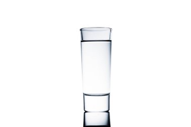 drinking glass of clean water isolated on white clipart
