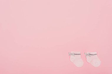 pembe bebek çorap pink izole Üstten Görünüm