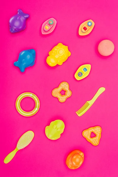 장난감 액세서리 분홍색에 컬렉션 — 스톡 사진