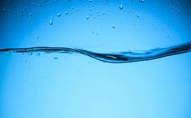 water texture with drops, isolated on blue clipart