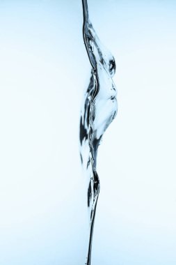pouring clear water, isolated on white clipart