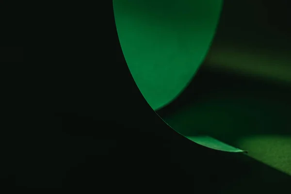 Papier Gaufrage Vert Pour Décoration Sur Noir — Photo