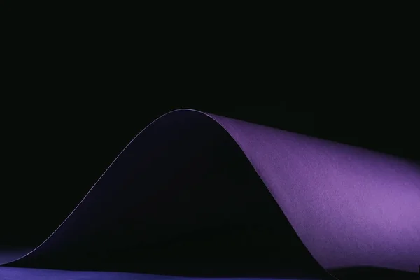 Entortar Papel Roxo Simples Preto — Fotografia de Stock