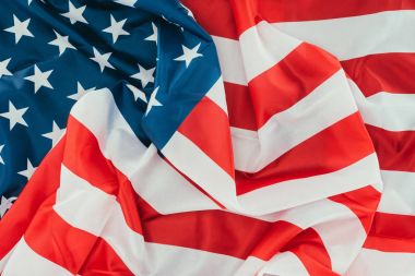 Başkanlar günü kutlama kavramı katlanmış Amerikan bayrağı tam kare