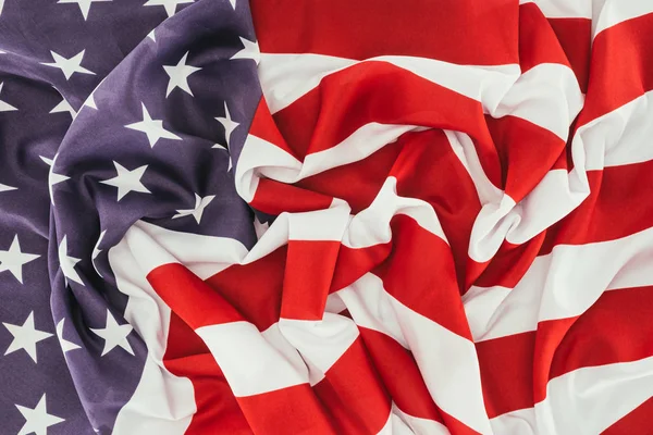 Vollrahmen Aus Gefalteter Amerikanischer Flagge Konzept Zur Feier Des Präsidententages — Stockfoto