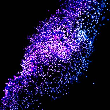 shiny purple fiber optics on dark background clipart