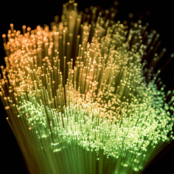 glowing green and yellow fiber optics texture 