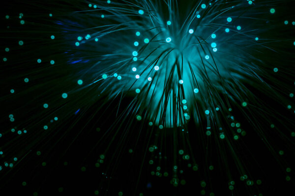 shiny blue fiber optics background