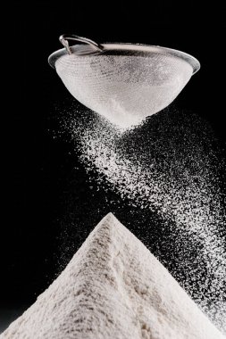 un elek siyah izole kazık düşüyor