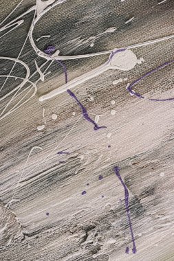 abstract grey texture with oil acrylic splatters clipart