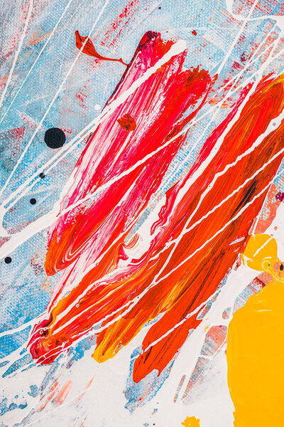 oil paint splatters on abstract multicolor background 