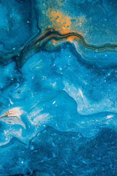 Abstrakte Blaue Textur Mit Ölfarbe — Stockfoto