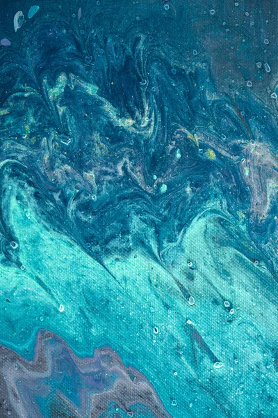 Fondo Azul Abstracto Con Pintura Acrílica — Foto de Stock