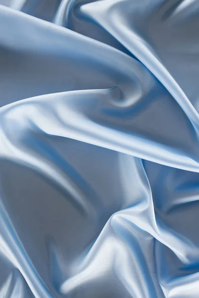 Tło Niebieskie Błyszczące Tkaniny Satynowe — Zdjęcie stockowe
