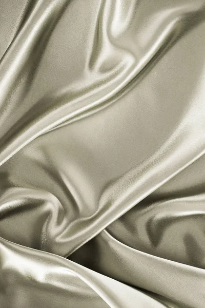 Shiny Metallic Silver Satin Fabric Background — Stock Photo, Image