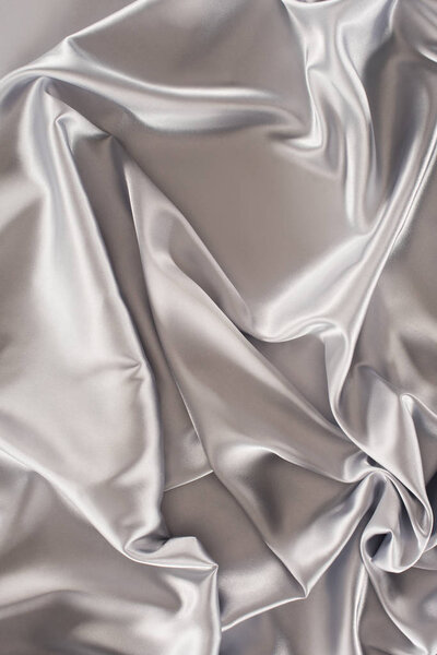 silver shiny silk fabric background