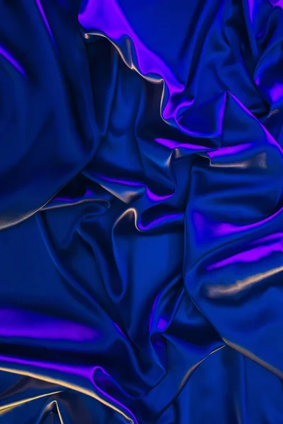 Ultra Violet Blue Shiny Silk Fabric Background — Stock Photo, Image