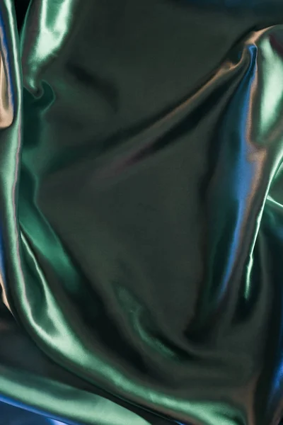 Verde Lucido Elegante Sfondo Tessuto Seta — Foto Stock